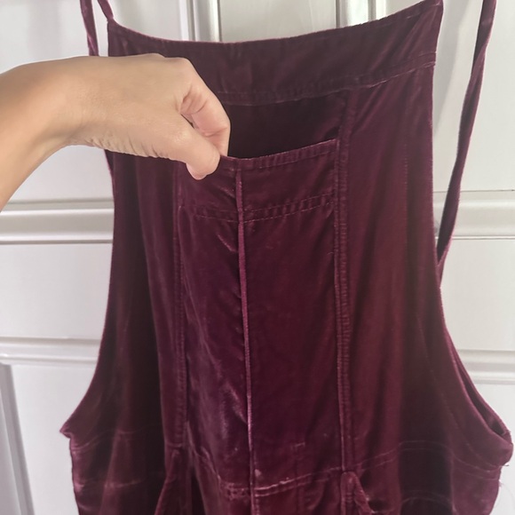 Velvet Burgundy Jumpsuit - Picture 9 of 12